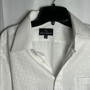 Stacy Adams White Textured Dress Shirt
